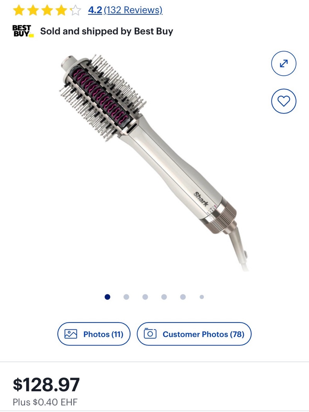 Shark SmoothStyle heated brush
